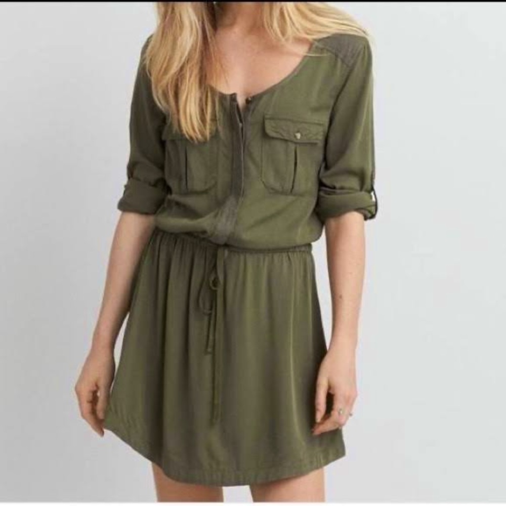 Military Green Utility Dress